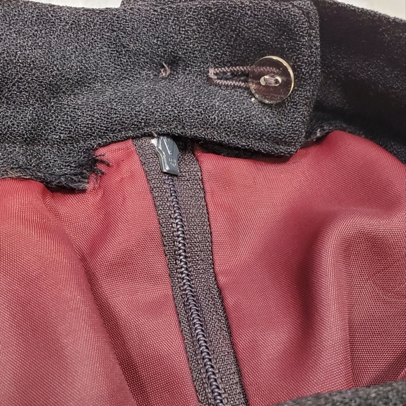 Vintage Christian Dior 100% Wool Gray Skirt sz 10 - Picture 9 of 14